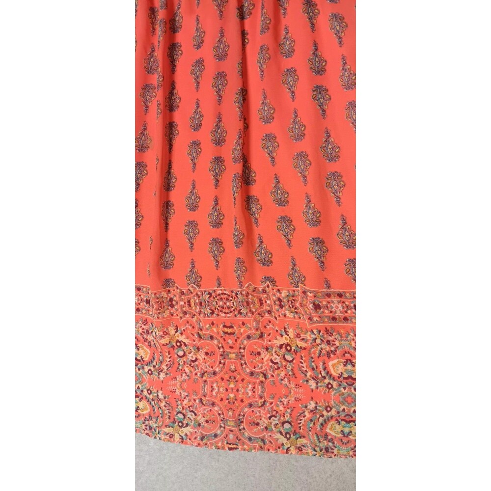 As U Wish Sleeveless Crochet Lace Mini Dress Medium Coral Boho Peasant Festival - Picture 6 of 12